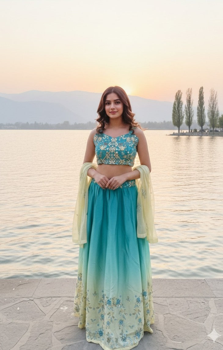 &nbsp;AgniAura Embroidered Ensemble-EE-AA3664