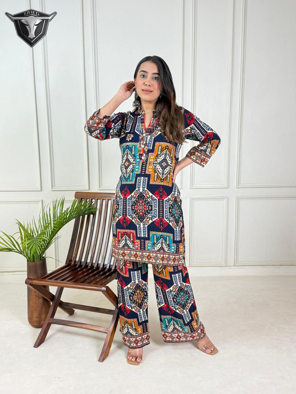RayAura Discharge Print Kurti - EE-RA427