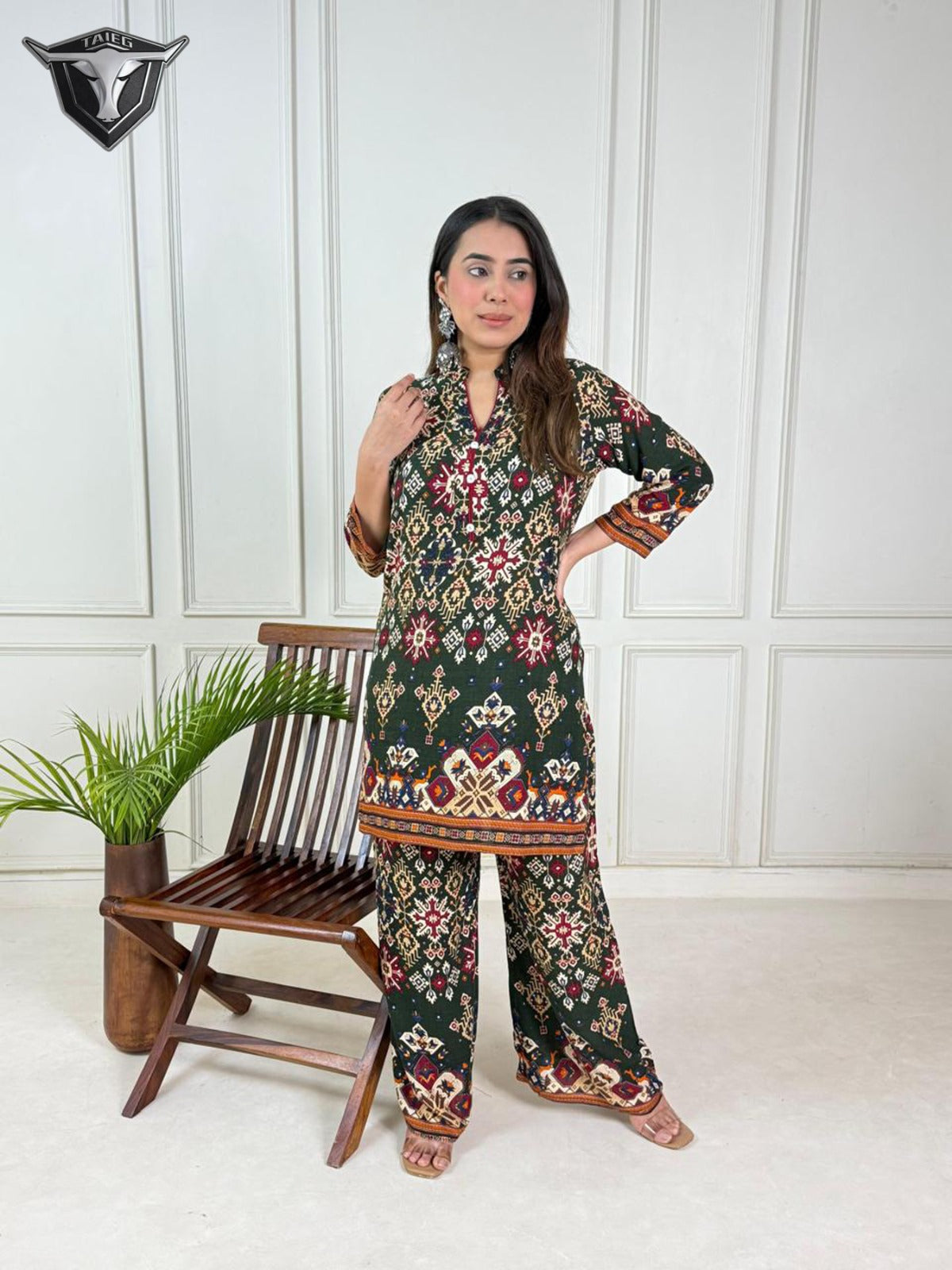 RayAura Discharge Print Kurti - EE-RA427