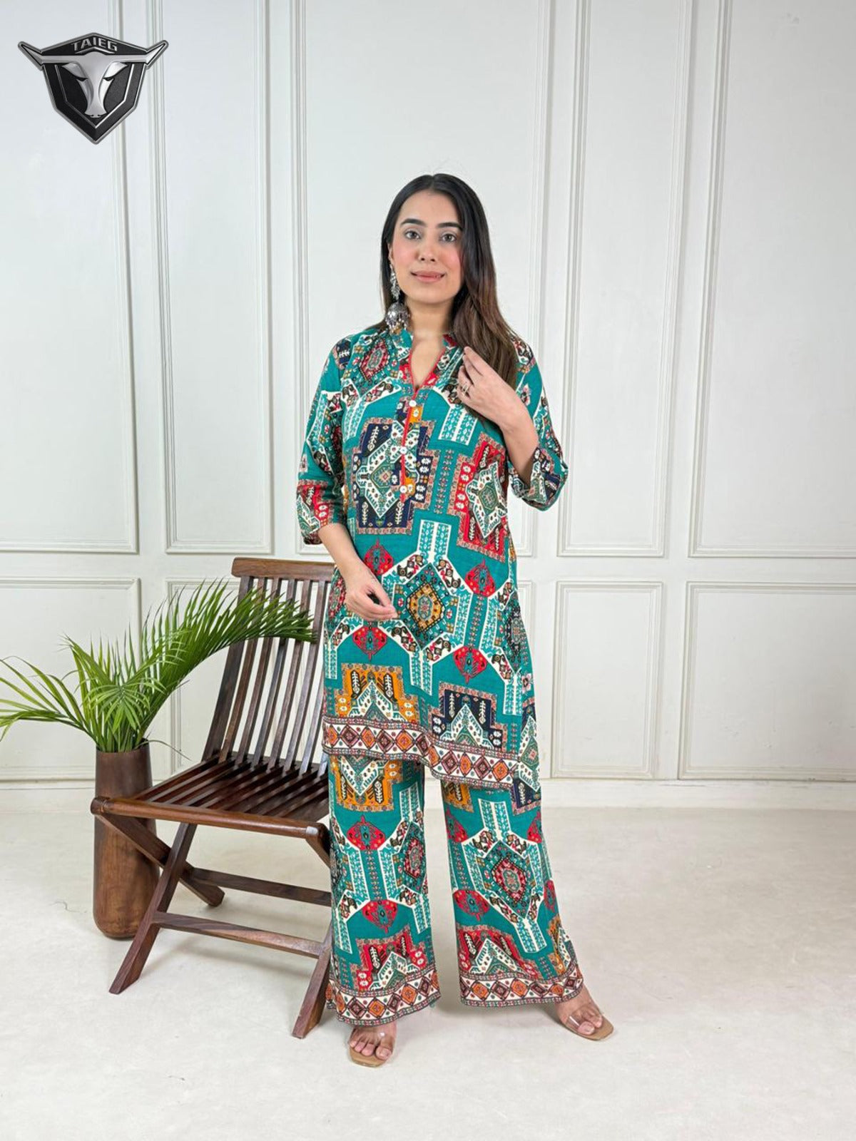 RayAura Discharge Print Kurti - EE-RA427
