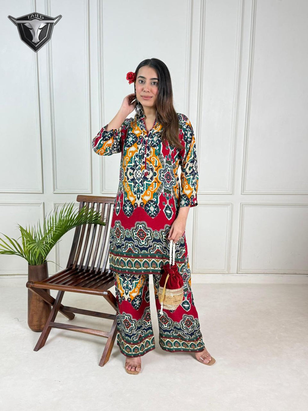 RayAura Discharge Print Kurti - EE-RA427