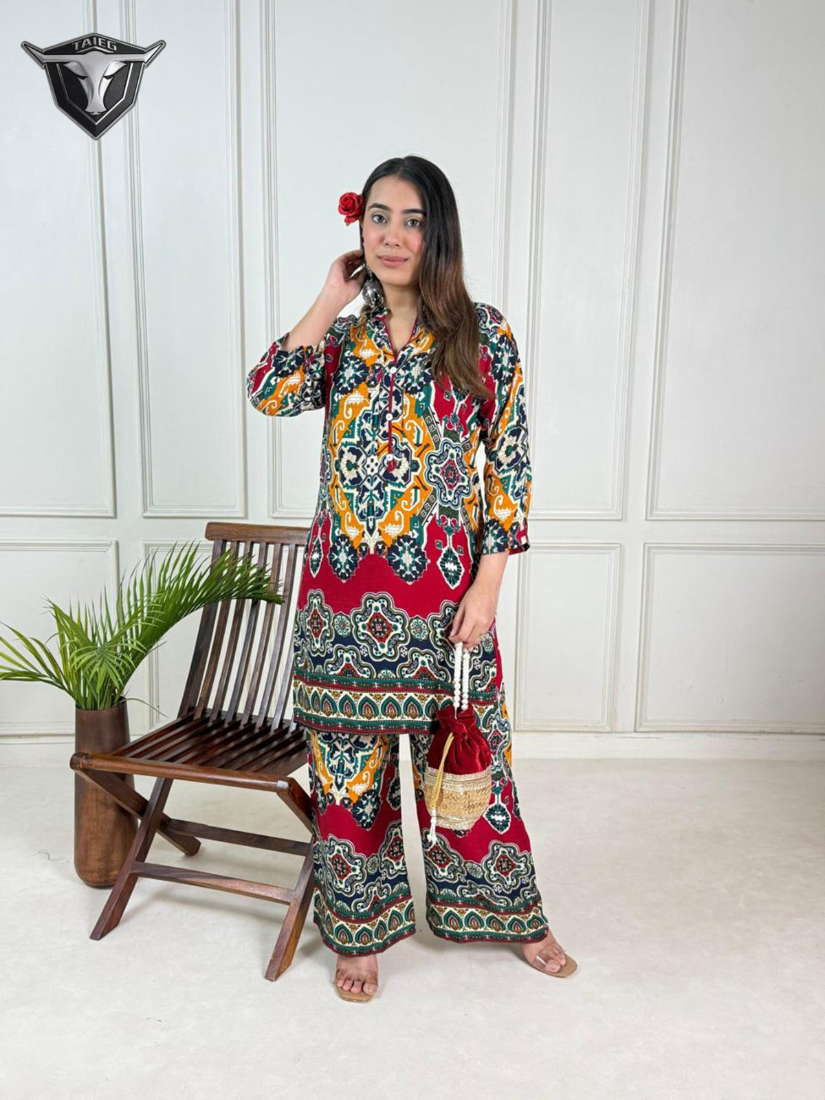 RayAura Discharge Print Kurti - EE-RA427
