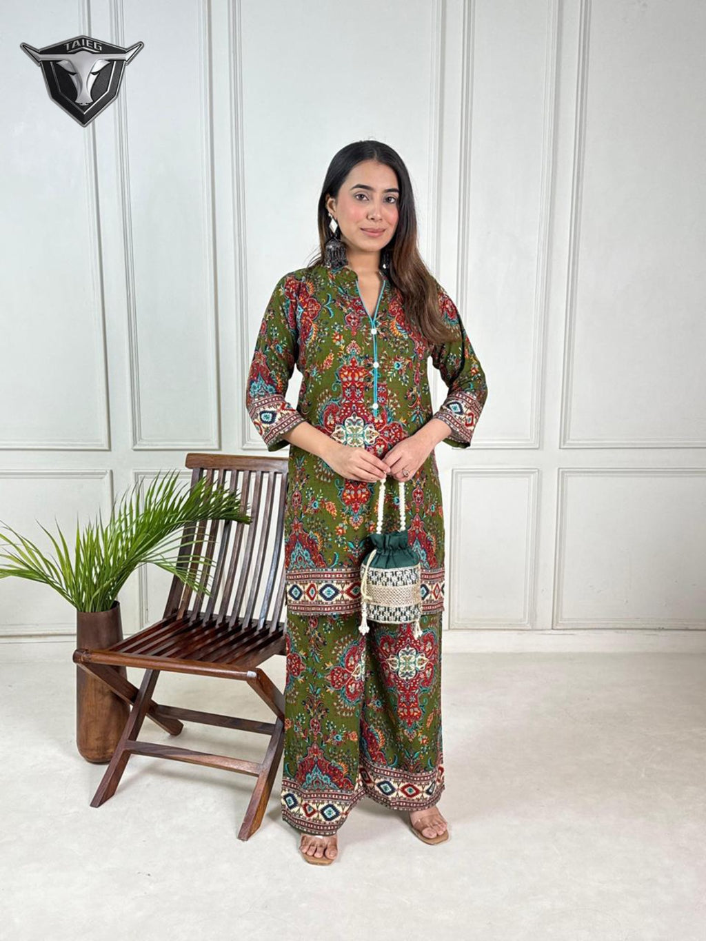 RayAura Discharge Print Kurti - EE-RA427