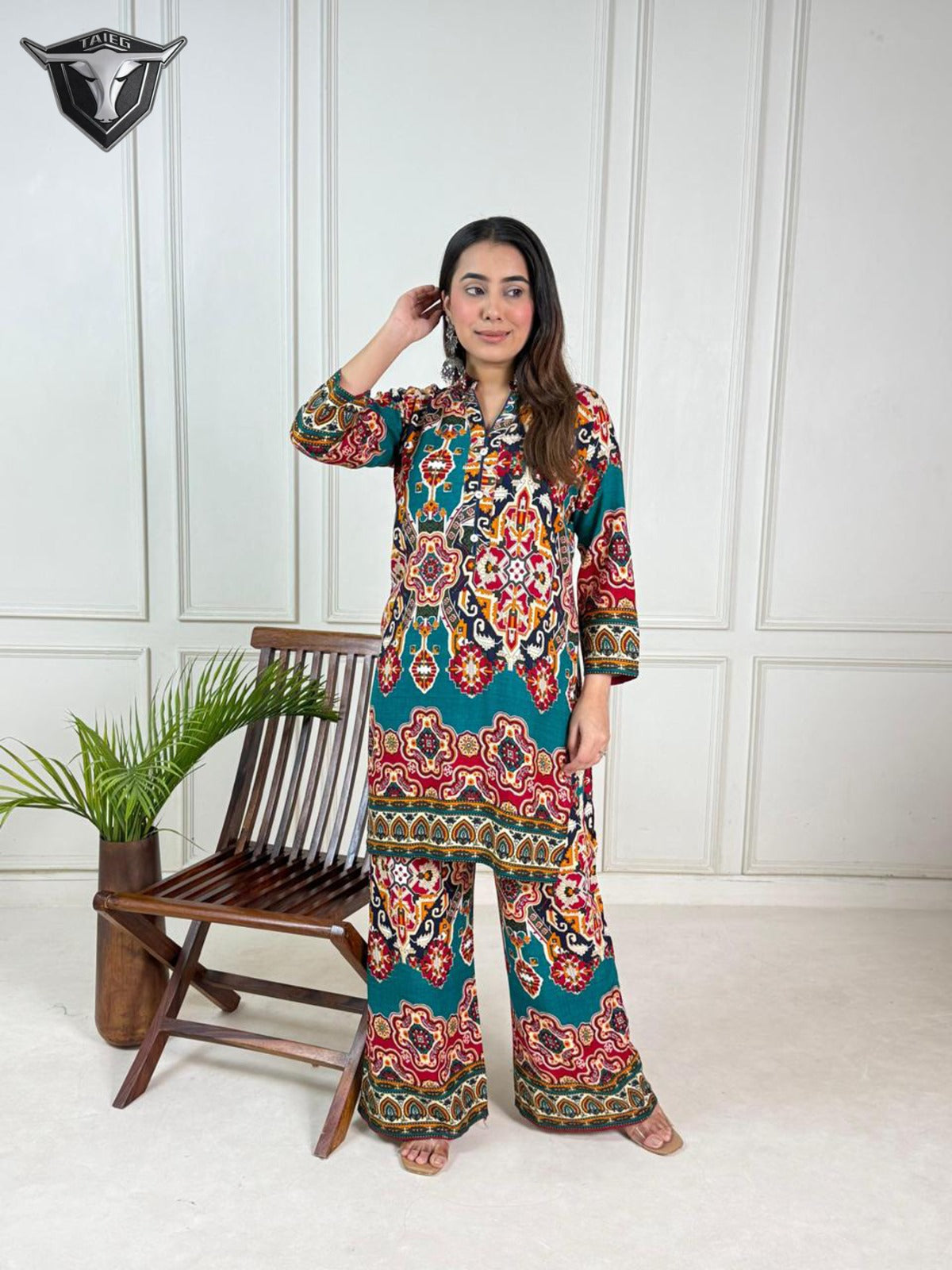 RayAura Discharge Print Kurti - EE-RA427