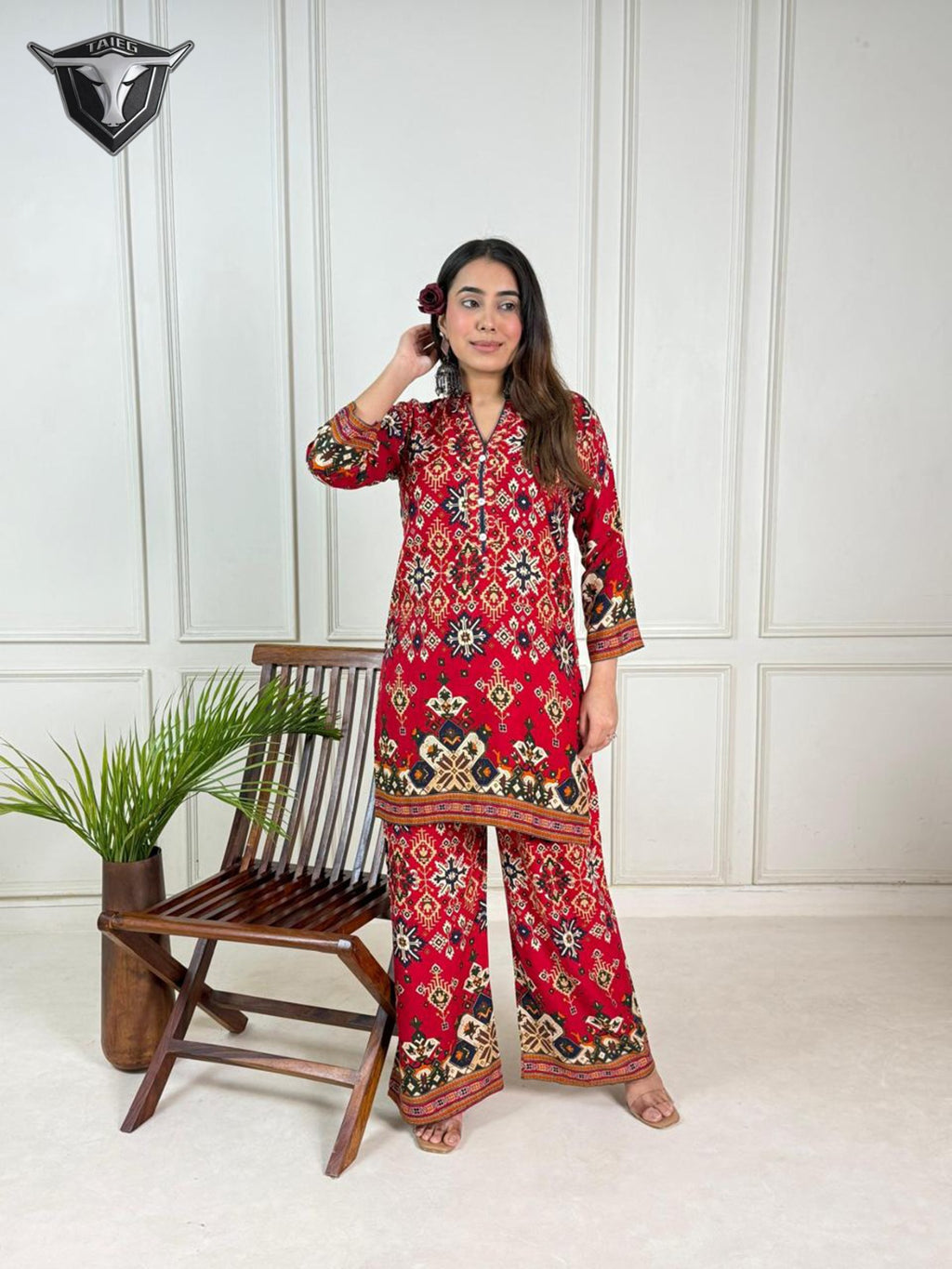 RayAura Discharge Print Kurti - EE-RA427