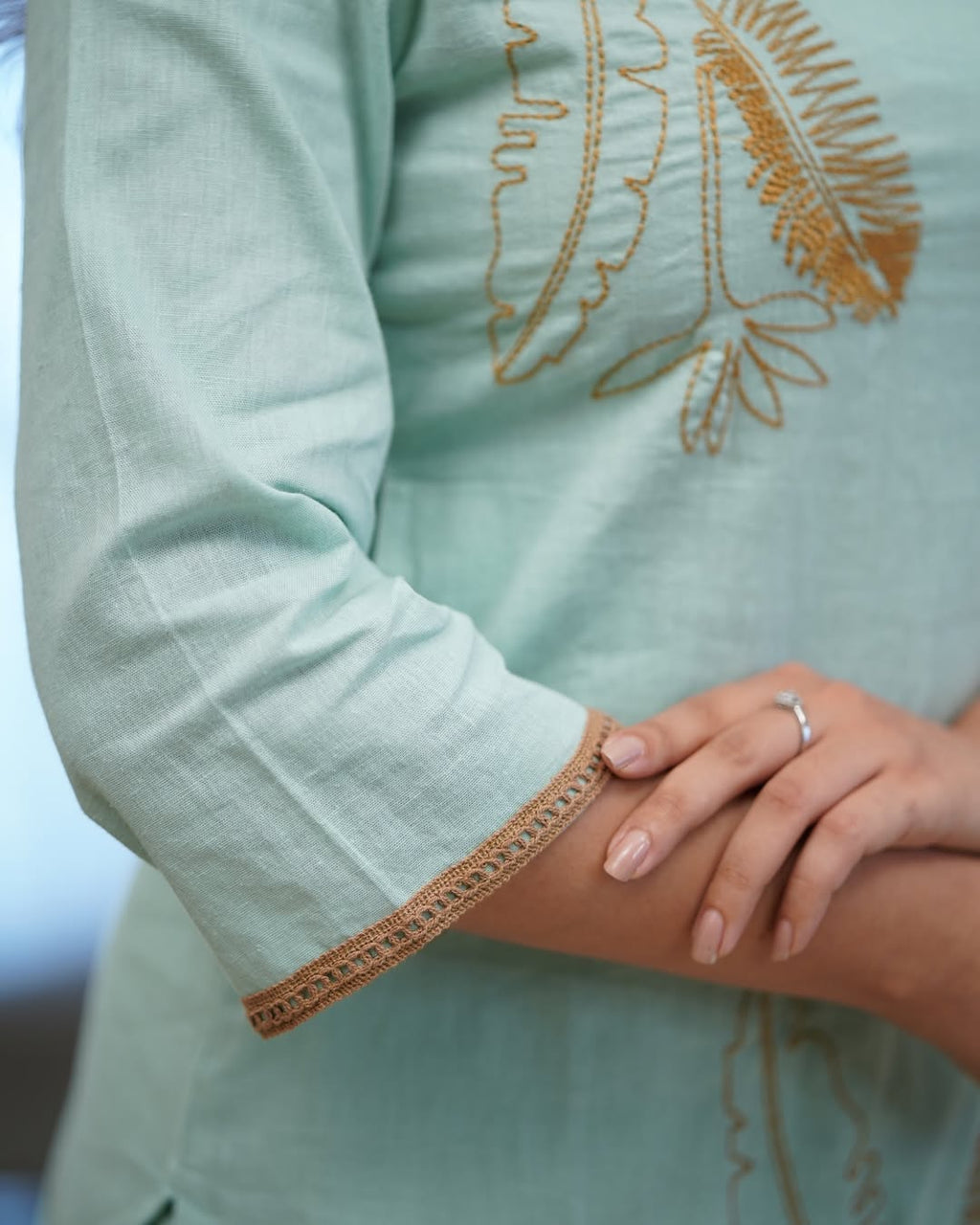 SlubSerene Embroidered Kurta Set -EE-SS3695