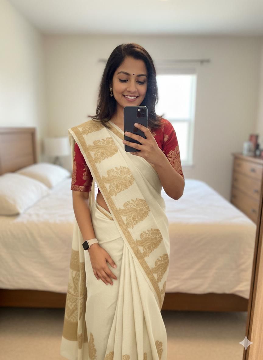 Gulab Noor – Khadi Viscose Saree