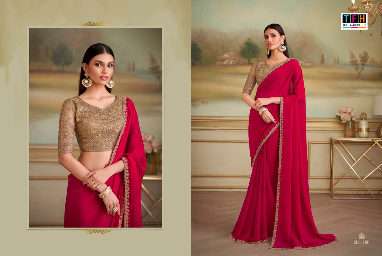EElx – Salsa Style 8100 Series Premium Party Wear Saree by Tfh