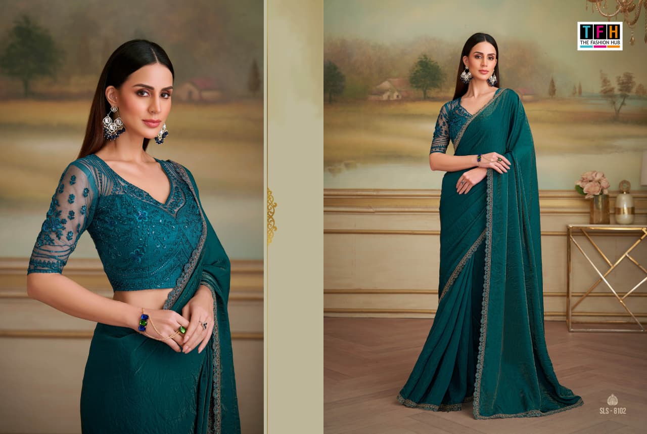 EElx – Salsa Style 8100 Series Premium Party Wear Saree by Tfh