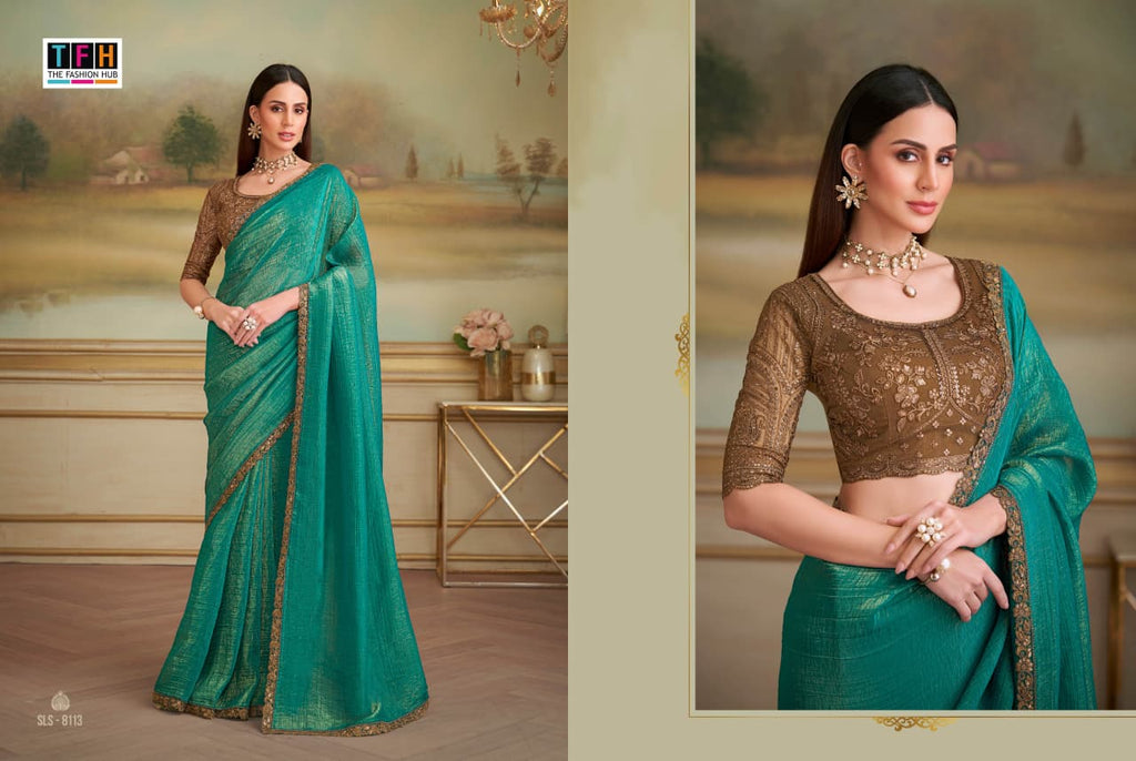 EElx – Salsa Style 8100 Series Premium Party Wear Saree by Tfh