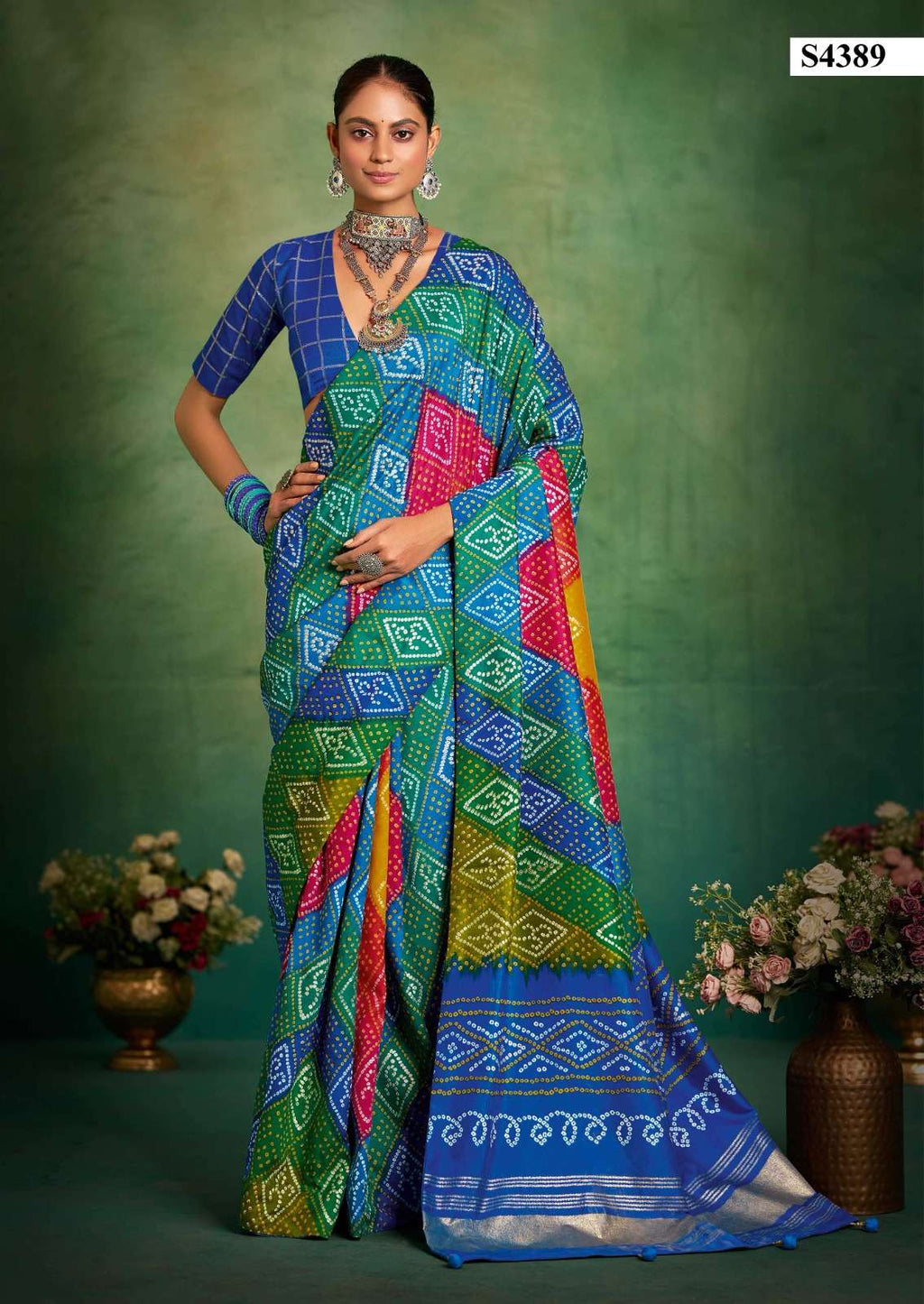 Eternal Elegance – Dazira Bandhej Velvet Tussar Silk Saree