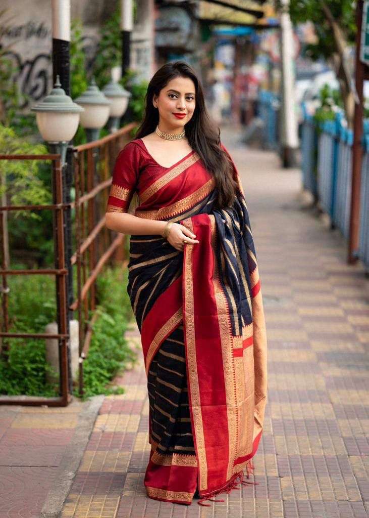 EE-DZ578 Lichi Silk Banarasi Saree